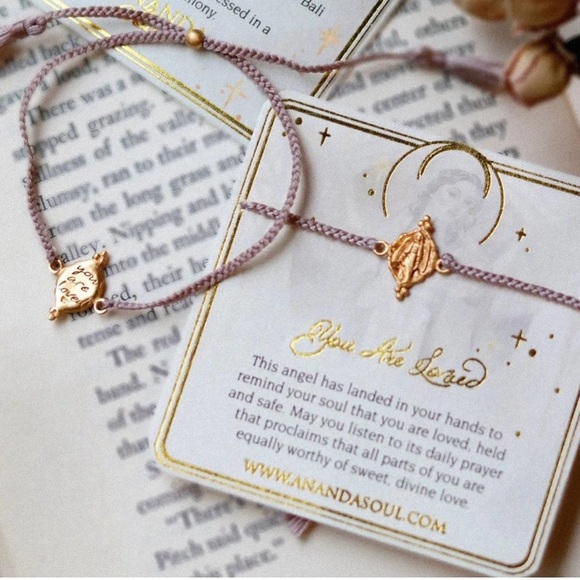 Ananda Soul Bracelet - You Are Loved - Brand New 22k Gold Plated - Picture 1 of 9